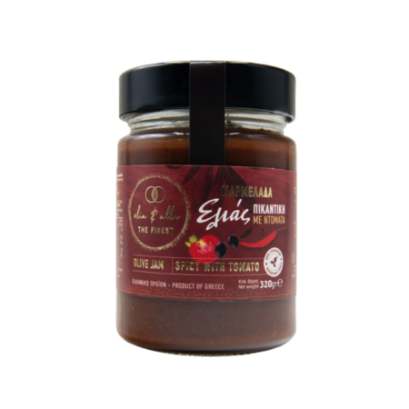 Μαρμελάδα ελιάς Καλαμών με ντομάτα και μπούκοβο (πικάντικη) 320gr